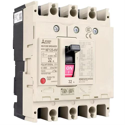 MCCB MITSUBISHI 4P 16-32A 70kA chỉnh dòng 0.5-1.0In ( NF125-HEV )